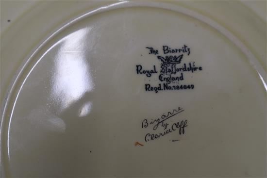 A Clarice Cliff Biarritz plate